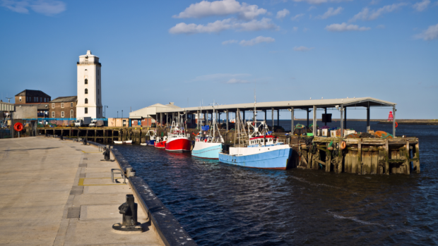 North Shields quayside with boats